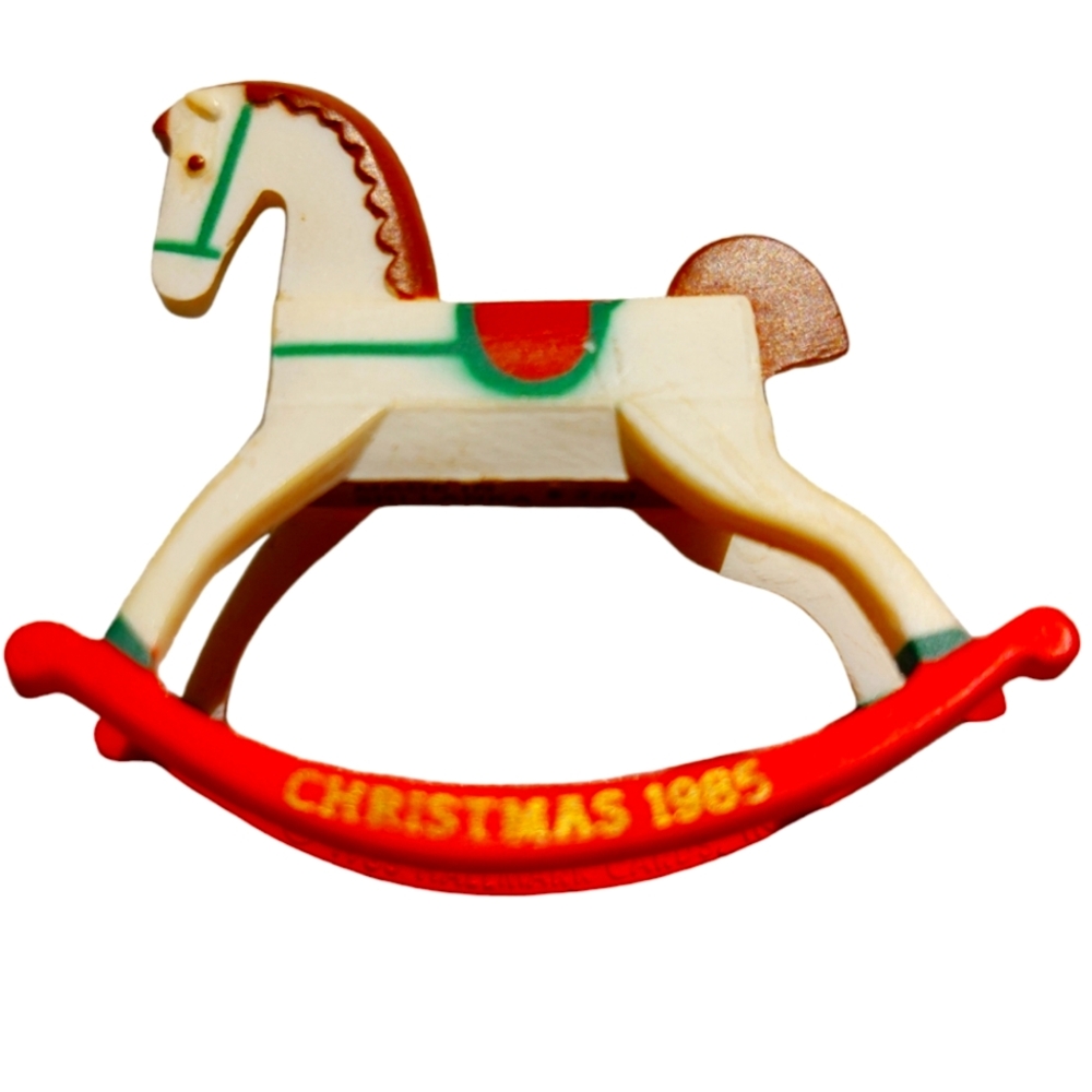 Vintage 1985 Hallmark Figurines Merry Miniatures Toy Horse Rare Find